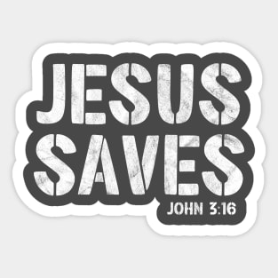 Jesus Saves - Christian Witness John 3:16 Sticker